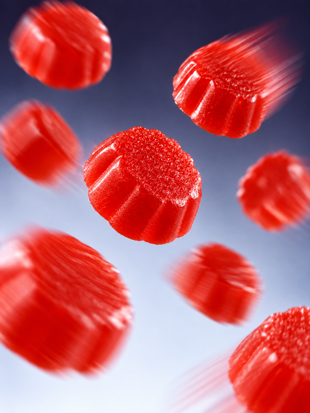 Protein Gummies pouch with gummies spilling out